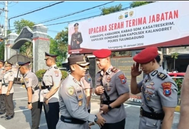 
					Polres Tulungagung Gelar Upacara Sertijab, Rotasi Sejumlah Pejabat Utama