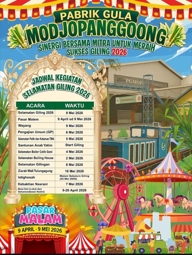 
					Menyambut Buka Giling, PG Mojdo Pangoong Sinergi Bersama Mitra Untuk Meraih Sukses Giling 2026